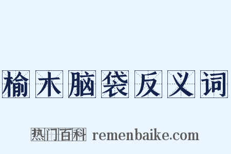 榆木脑袋反义词是什么意思的图片